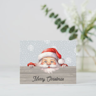Weihnachtskarte Santa Peek-a-Boo Feiertagskarte