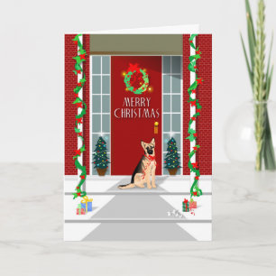 Weihnachtskarte - Schäferhund-Weihnachten Feiertagskarte