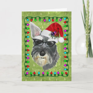 Weihnachtskarte (Schnauzer) Feiertagskarte
