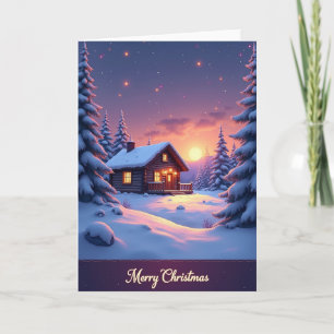 Weihnachtskarte 'Schneebedeckter Wald' Karte