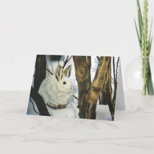 Weihnachtskarte "Schneeschuh Hare" Feiertagskarte