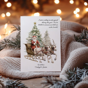 Weihnachtskarte Schwangerschaft Santa Spezialliefe Feiertagskarte