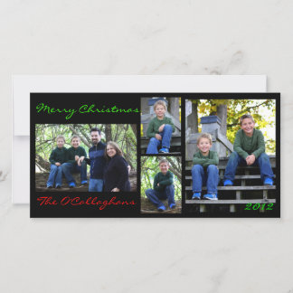 Weihnachtskarte - schwarzer Hintergrund Feiertagskarte