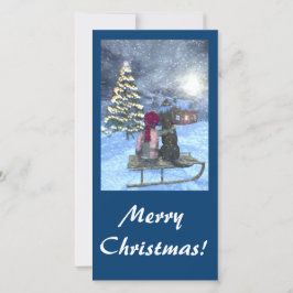 Weihnachtskarte sehen feiertagskarte