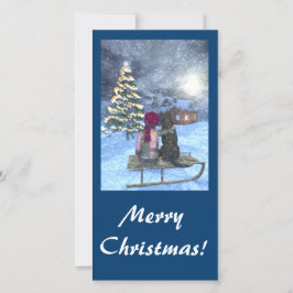 Weihnachtskarte sehen feiertagskarte