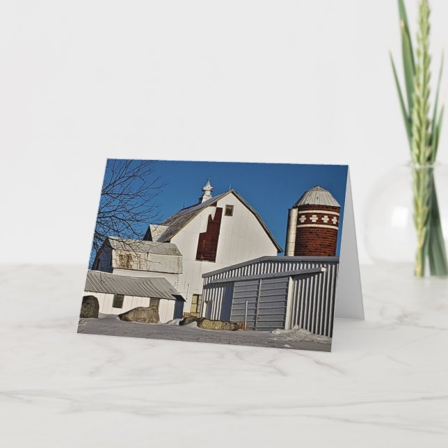 Weihnachtskarte "Shady Oak Farm" Karte (Vorderseite)