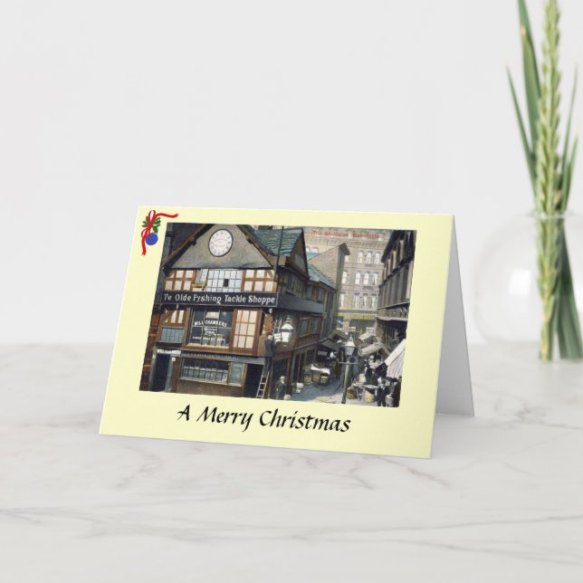 Weihnachtskarte - Shambles, Manchester Feiertagskarte (Vorderseite)