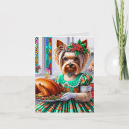 Weihnachtskarte Silky Terrier individuell anpassen Karte