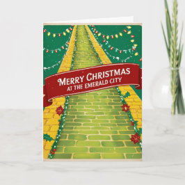 Weihnachtskarte Smaragdstadt Feiertagskarte