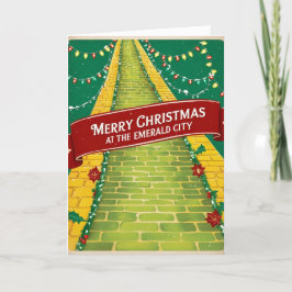 Weihnachtskarte Smaragdstadt Feiertagskarte