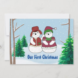 Weihnachtskarte Snow Couple Feiertagskarte