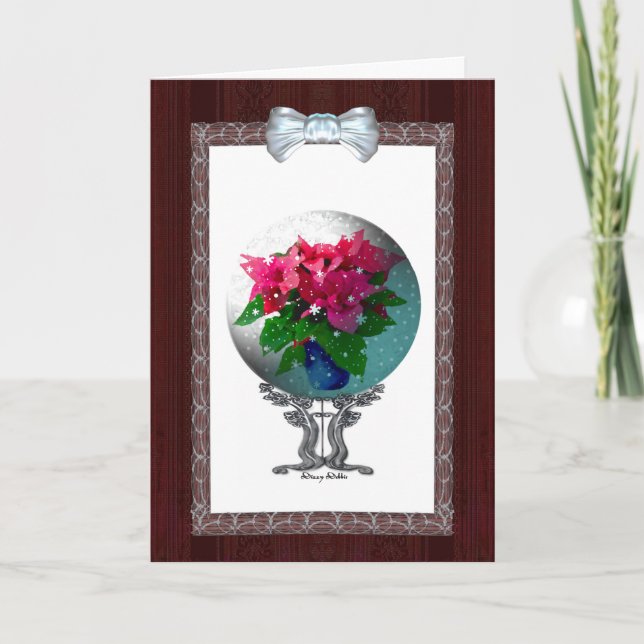 Weihnachtskarte Snowglobe Feiertagskarte (Vorderseite)