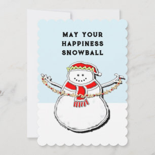 Weihnachtskarte Snowman Feiertagskarte