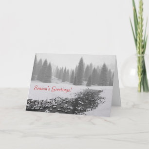 Weihnachtskarte Snowy-Nebenfluss-(Tag) Feiertagskarte
