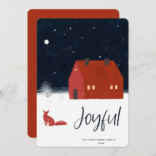 Weihnachtskarte Snowy Winter Scene Feiertagskarte