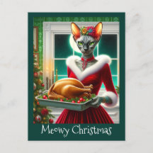 Weihnachtskarte | Sphynx Cat Lady Xmas Türkei