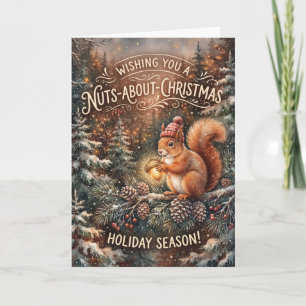 Weihnachtskarte 'Squirrel Nuts About Christmas' Karte