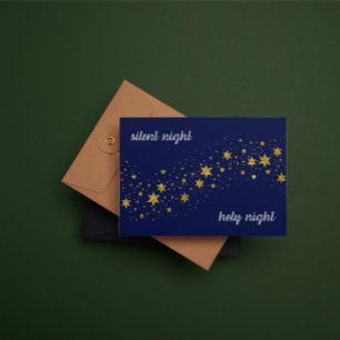 Weihnachtskarte: Stille Nacht, heilige Nacht Mitteilungskarte