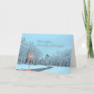 Weihnachtskarte - Stille Nacht - mit Beschreibung Feiertagskarte