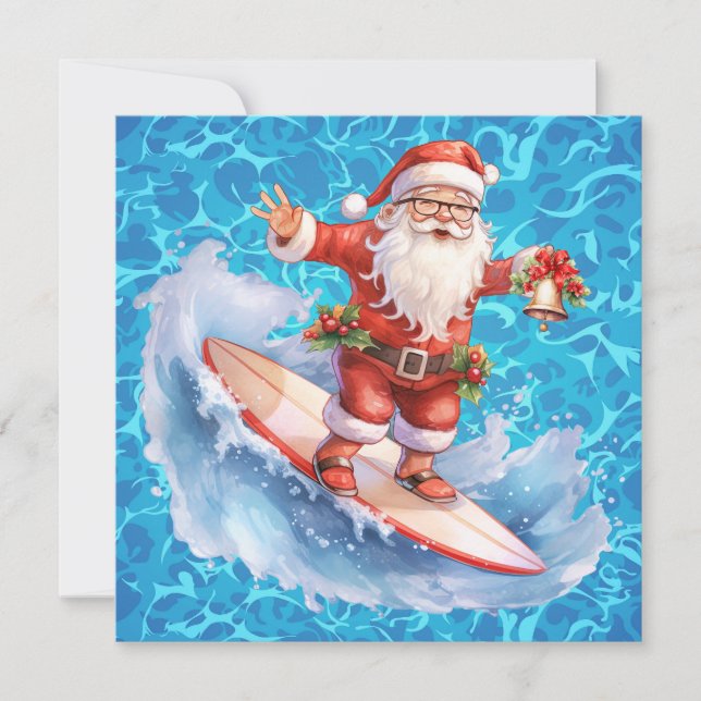 Weihnachtskarte surfen feiertagskarte (Vorderseite)