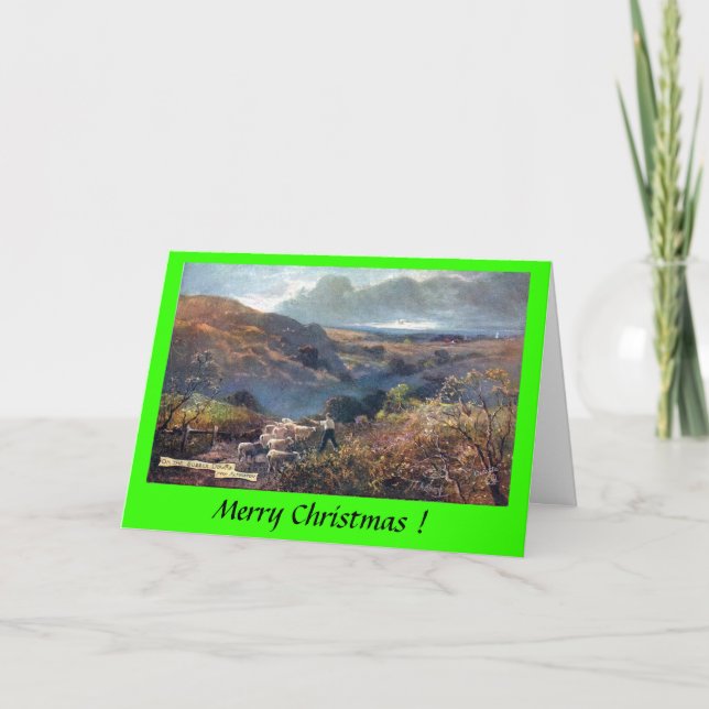 Weihnachtskarte - Sussex Downs bei Alfriston Feiertagskarte (Vorderseite)