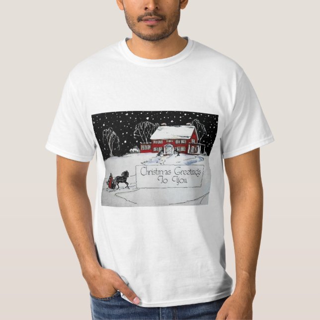 Weihnachtskarte T-Shirt (Vorderseite)
