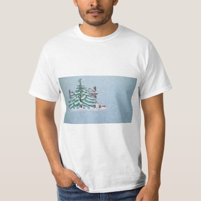 Weihnachtskarte T-Shirt (Vorderseite)