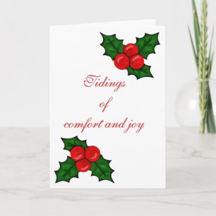 Weihnachtskarte 'Tidings of Comfort and Joy' Karte