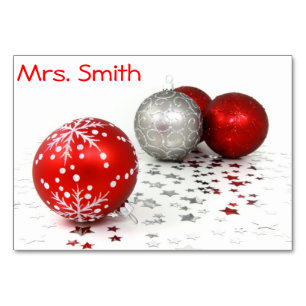 Weihnachtskarte Tischnummer