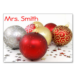 Weihnachtskarte Tischnummer