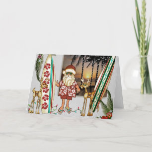 Weihnachtskarte Tropical Santa Feiertagskarte