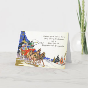 WEIHNACHTSKARTE ÜBER DEM FLUSS DANKESKARTE