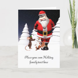 Weihnachtskarte und Weihnachtskarte der Maus Feiertagskarte
