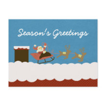 Weihnachtskarte und Weihnachtsmann