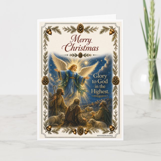 Weihnachtskarte - Verkündigung des Engels Karte (Vorderseite)