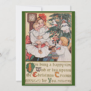 Weihnachtskarte viktorianisch,viktorianisch,antik, dankeskarte