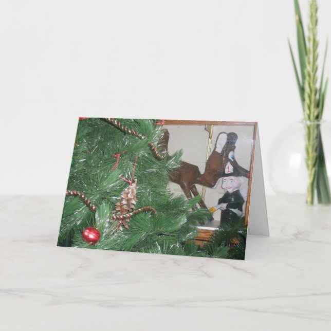 Weihnachtskarte "Village Firehall Sculptures" Karte (Vorderseite)