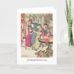 Weihnachtskarte Vintag Charles Dickens Party Feiertagskarte