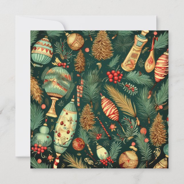 Weihnachtskarte Vintag Feiertagskarte (Vorderseite)