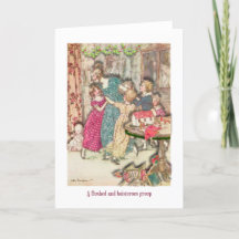 Weihnachtskarte Vintage Charles Dickens Party