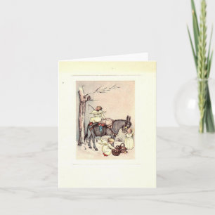 Weihnachtskarte Vintage Engel Karte