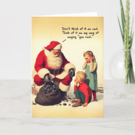 Weihnachtskarte - Vintage Santa Rocks Feiertagskarte