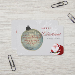 Weihnachtskarte Visitenkarte