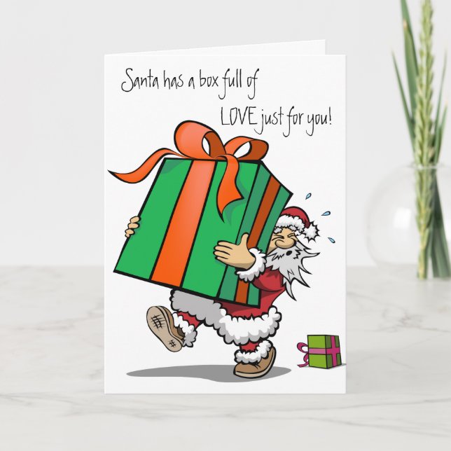 Weihnachtskarte voller Liebe Feiertagskarte (Vorderseite)