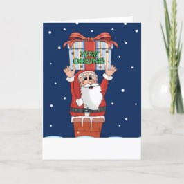 Weihnachtskarte vom Weihnachtsmann Feiertagskarte