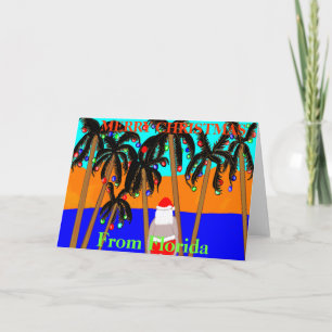 Weihnachtskarte von den Florida-Palmen Sankt Feiertagskarte