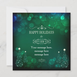 Weihnachtskarte von Emerald Bokeh Einladung
