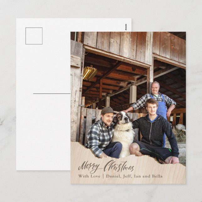 Weihnachtskarte von Fotos Bauernhof Weihnachten Po (Vorne/Hinten)
