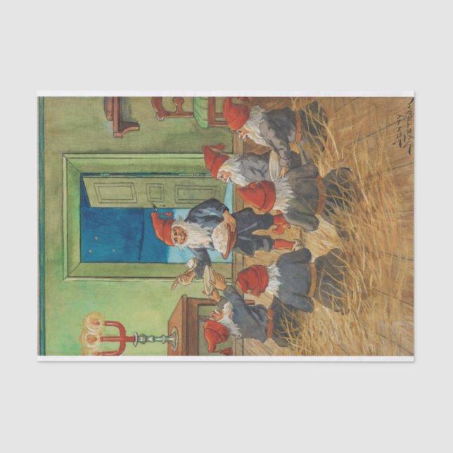 Weihnachtskarte von Jenny Nystrom Seidenpapier (Vorderseite)