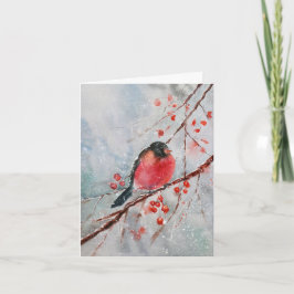 Weihnachtskarte "Water Color Bird" Karte